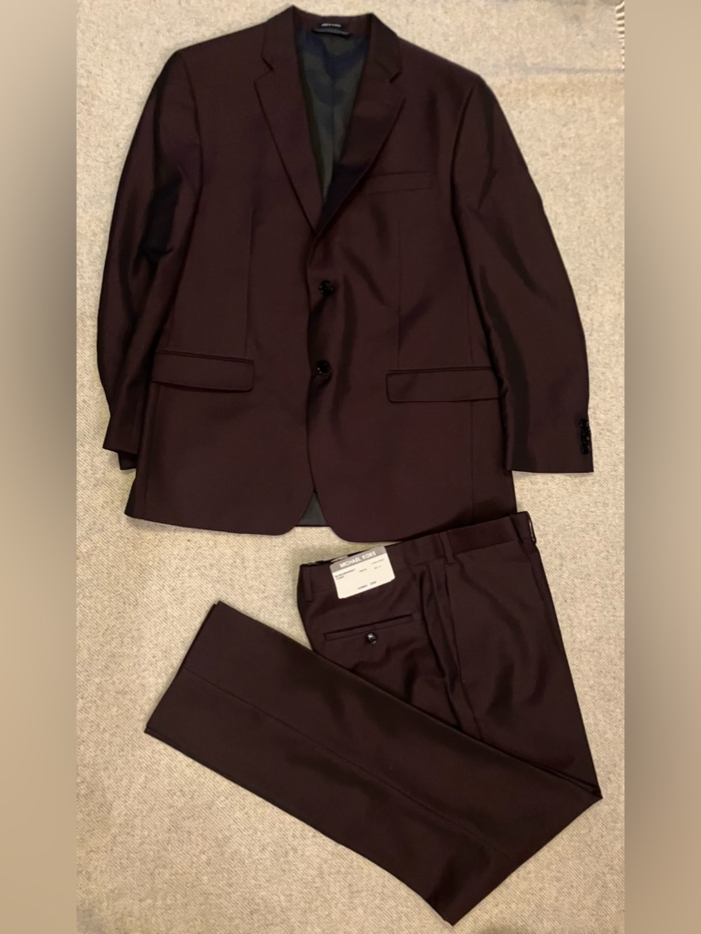 NWT: Michael Kors Oxblood Suit 42R / 35W
